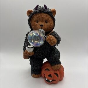 Vintage Oxford Products Halloween‎ Bear in Costume Blowing Bubbles Figurine